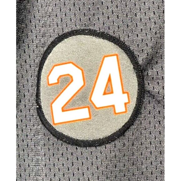 Athletic Knit Mens Shirt Sleeveless Baseball Jersey Button Up Embroidered Large - Picture 4 of 11